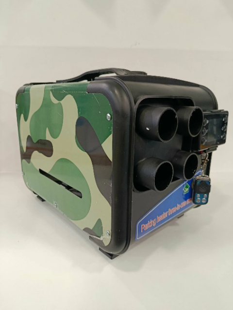 Отопитель переносной (4 выхода), автономный, дизельный, сухой фен, автономка переносная, 8000 Ватт, (12/24/220 Вольт), пульт ДУ, бак, Гарантия 3 месяца, 105046